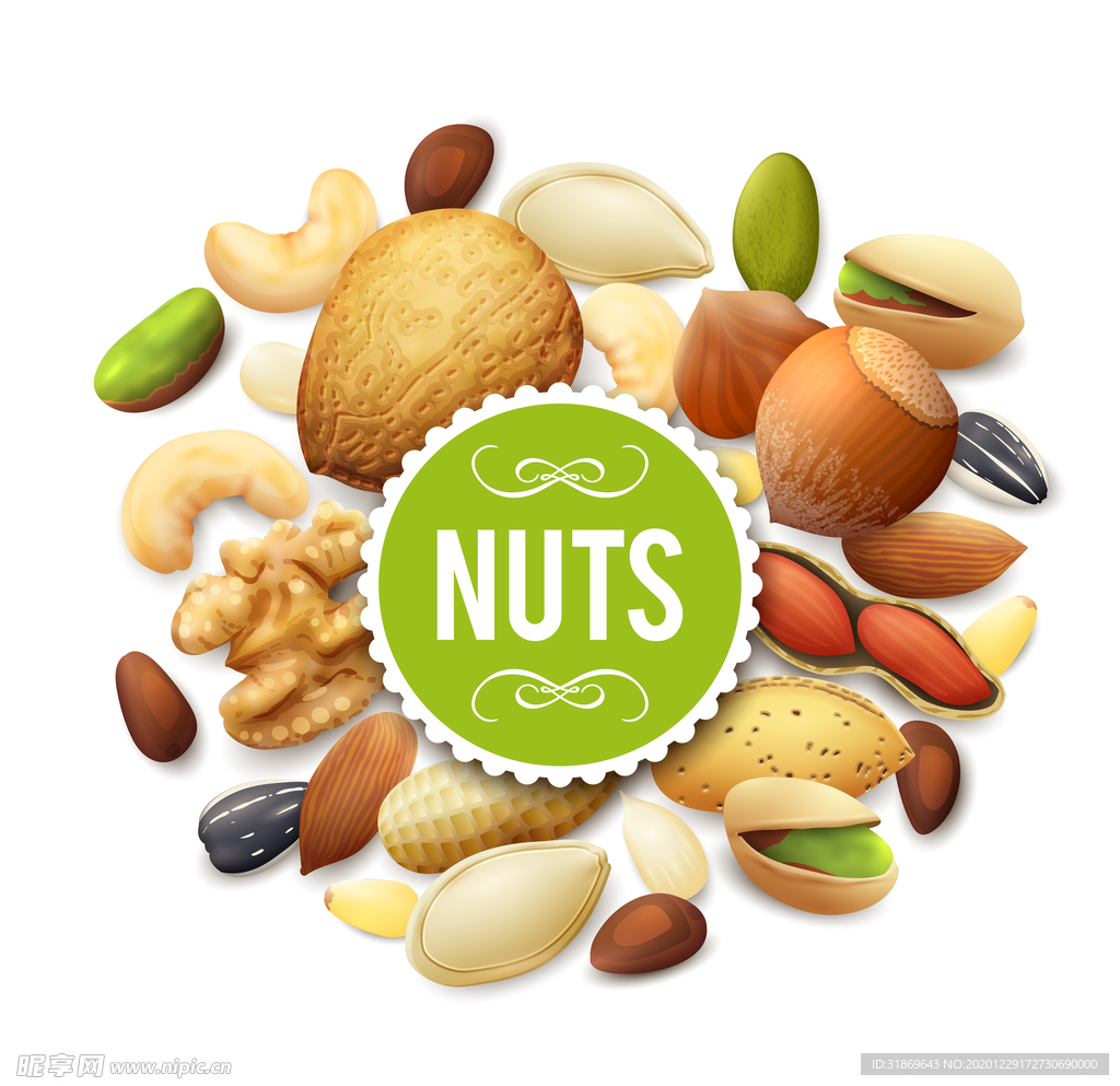 坚果 水果 蔬菜