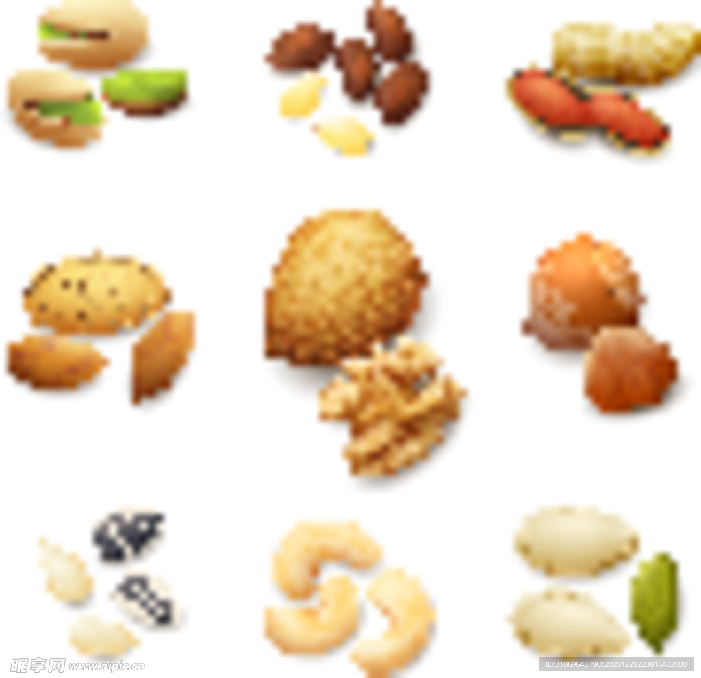 坚果 水果 蔬菜