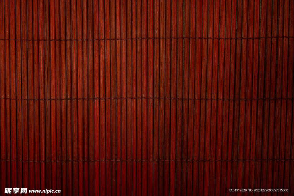 红色 竹木材纹理 特写