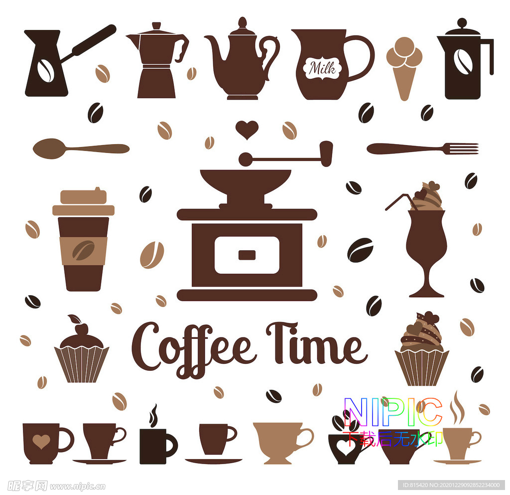 格式文件图形矢量背景咖啡豆