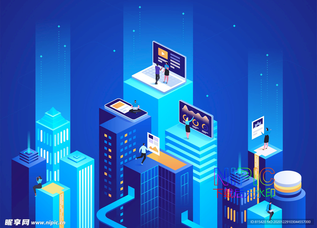 海报背景图矢量图高楼素材模板