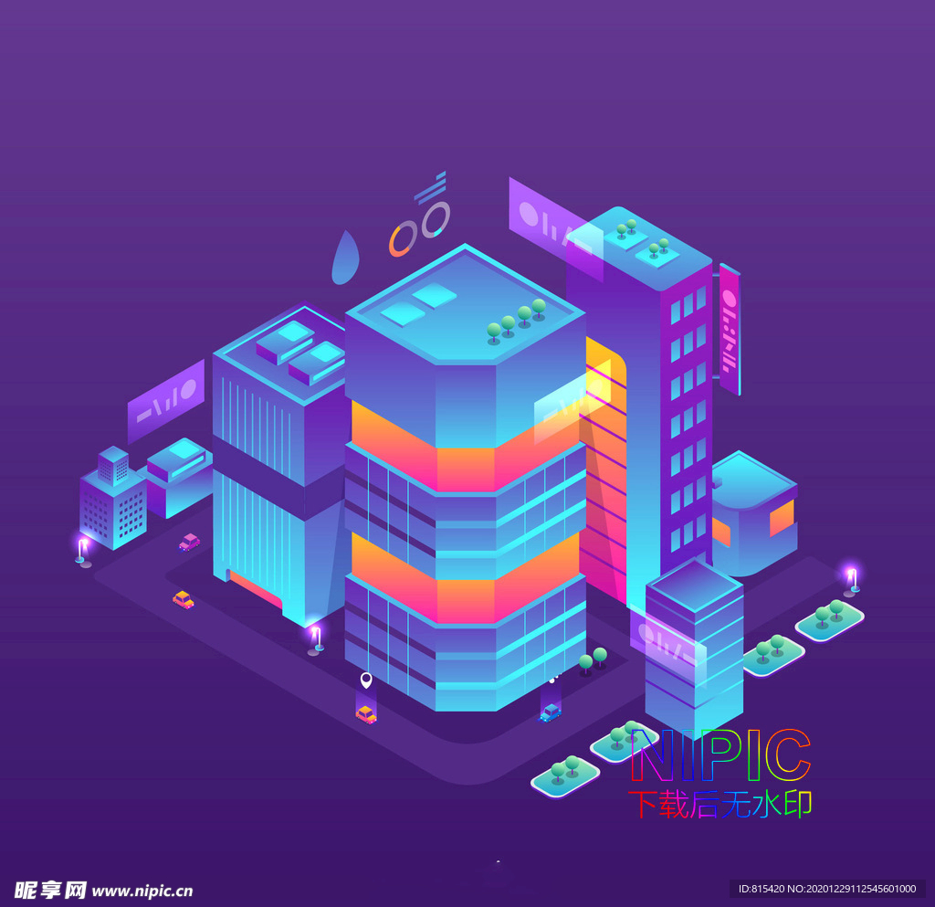 eps下载素材大厦3d海报
