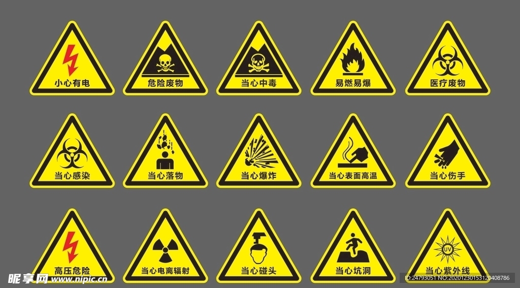 三角安全标识牌