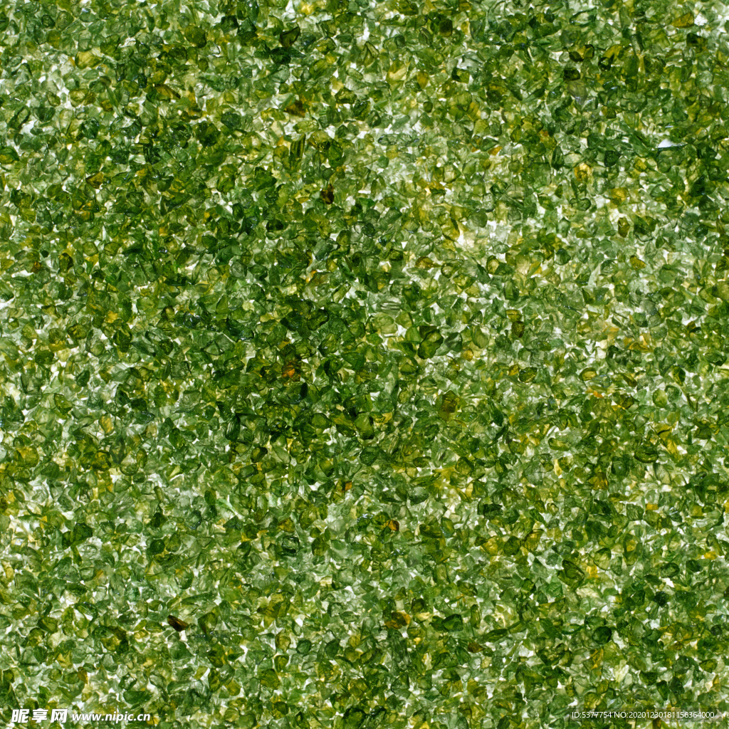 绿色背景 玻璃碎片 抽象艺术