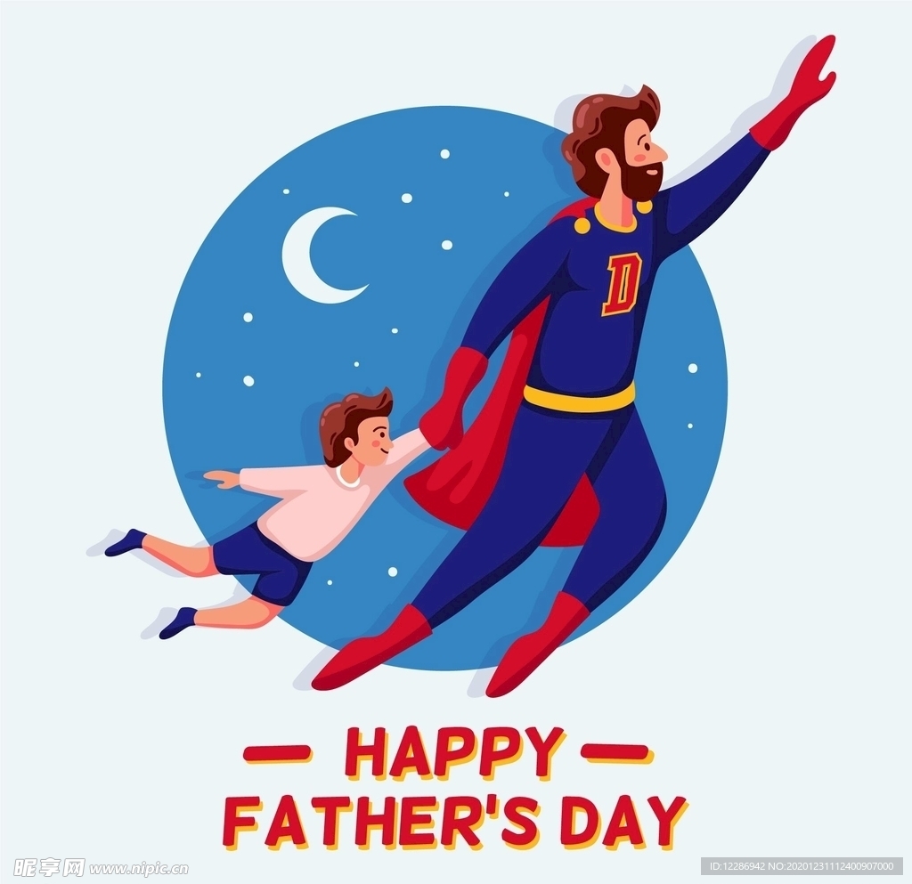 超人父亲节海报