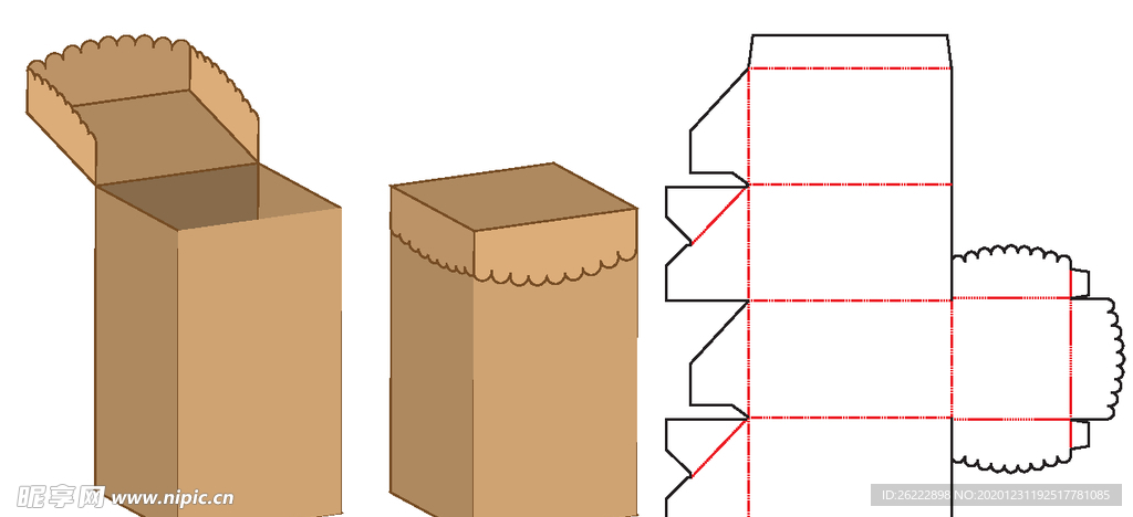 弧边翻盖礼盒包装