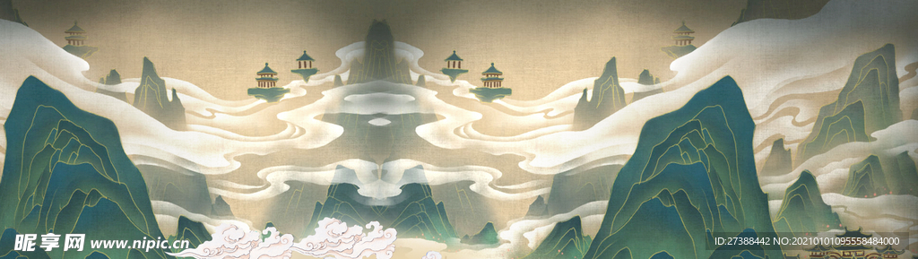 中国风 水墨 喜庆背景