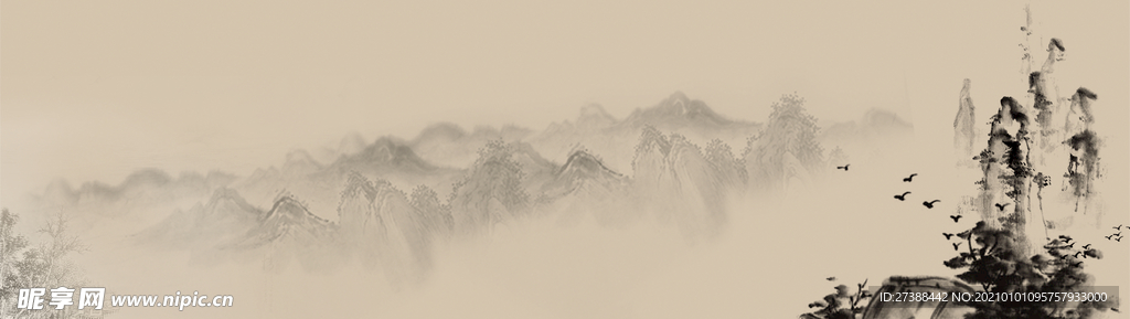 中国风 水墨 喜庆背景