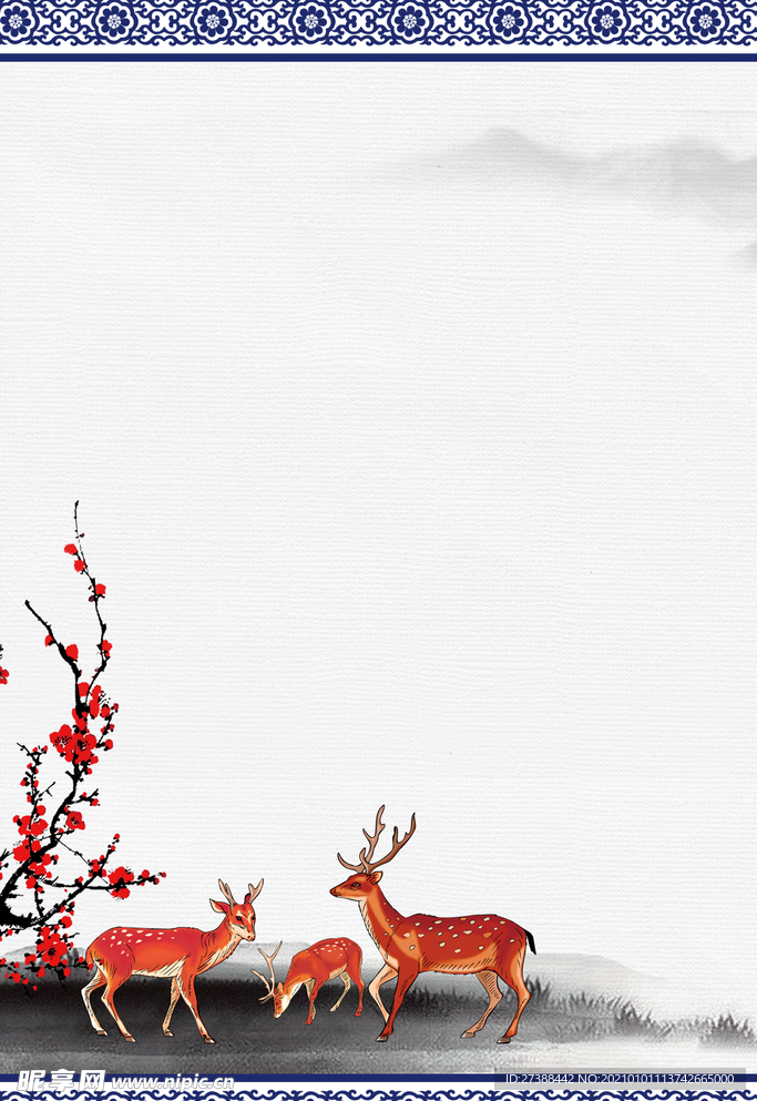 中国风 水墨 喜庆背景图片