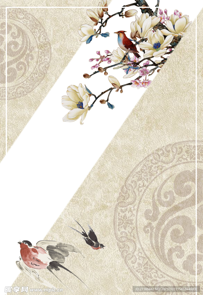 中国风 水墨 喜庆背景图片