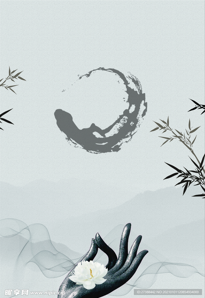 中国风 水墨 喜庆背景图片