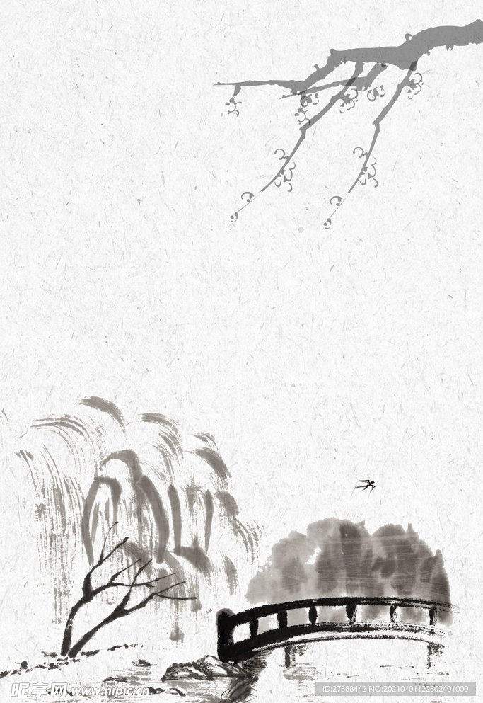 中国风 水墨 喜庆背景图片