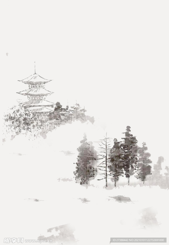 中国风 水墨 喜庆背景图片