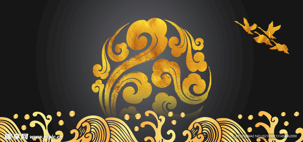 中国风 水墨 喜庆背景