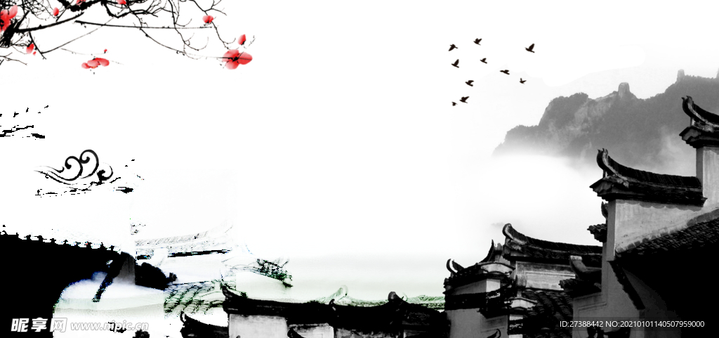 中国风 水墨 喜庆背景