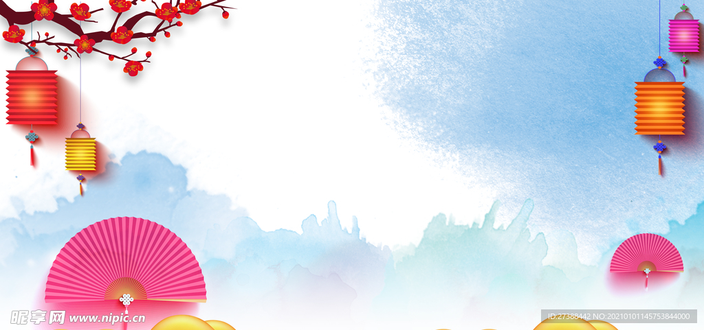 中国风 水墨 喜庆背景