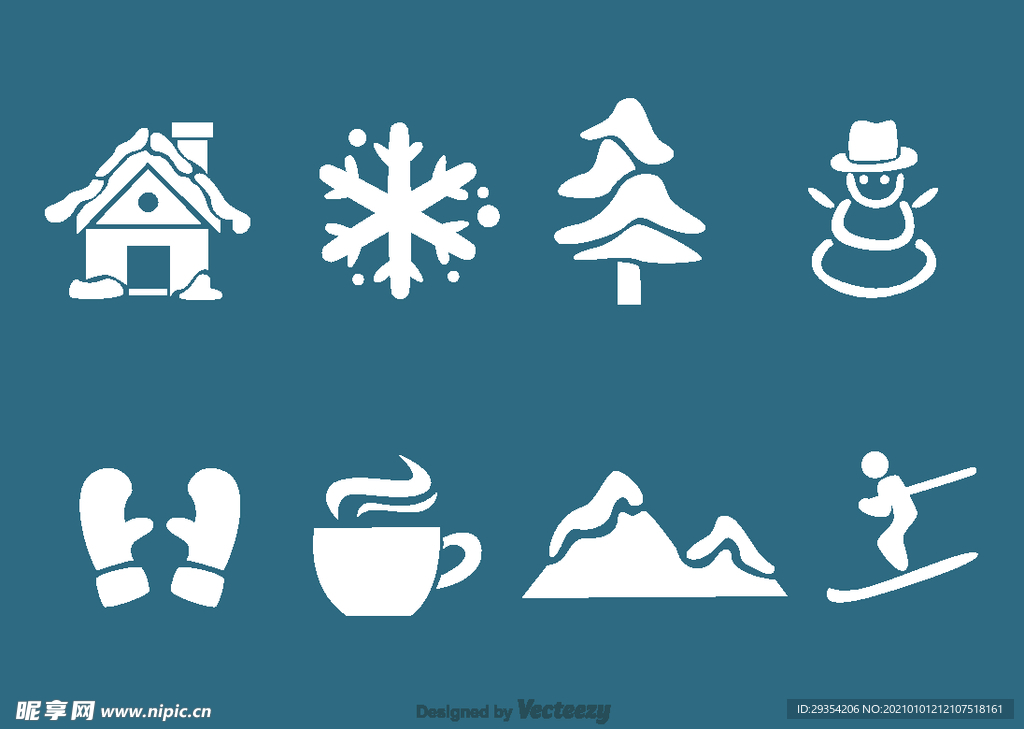 冬天元素图标图片