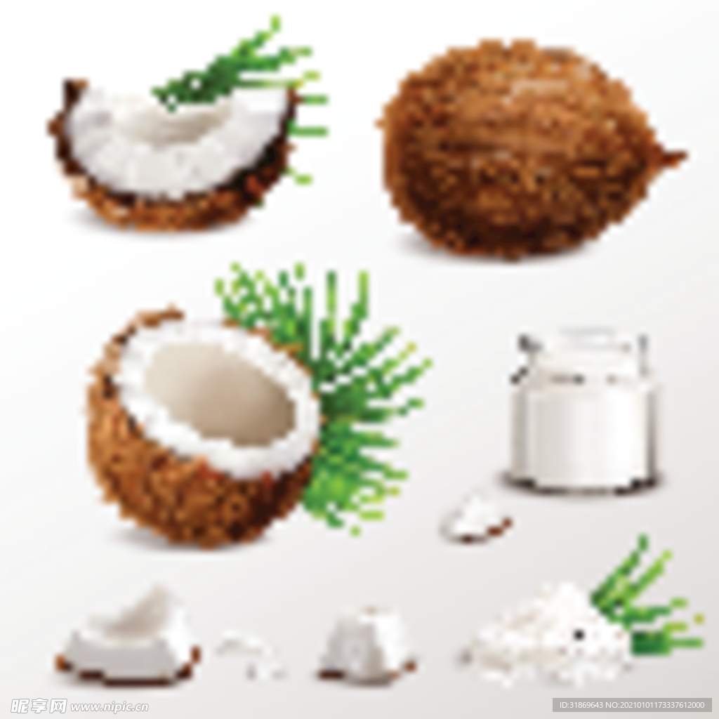 椰子 水果 蔬菜