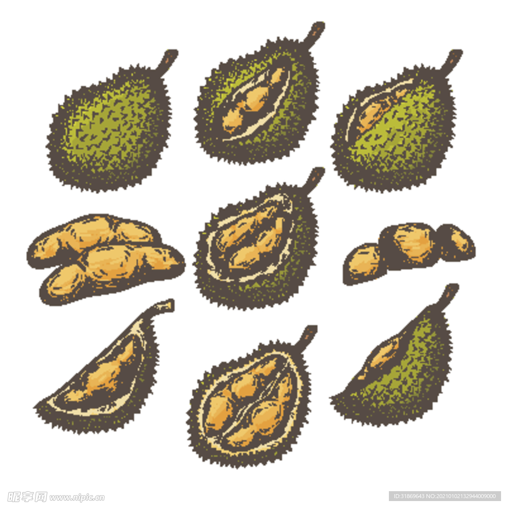 榴莲 水果 蔬菜