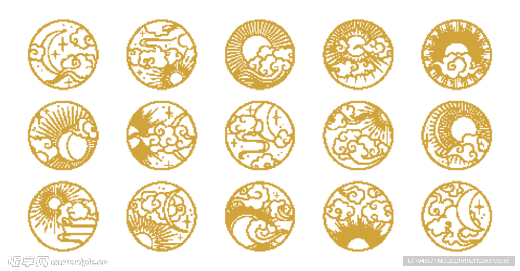 中国风 日式浪花底纹背景