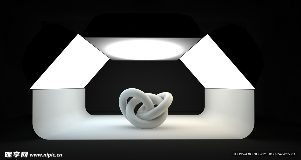 C4D 模型摄影棚产品场景布光