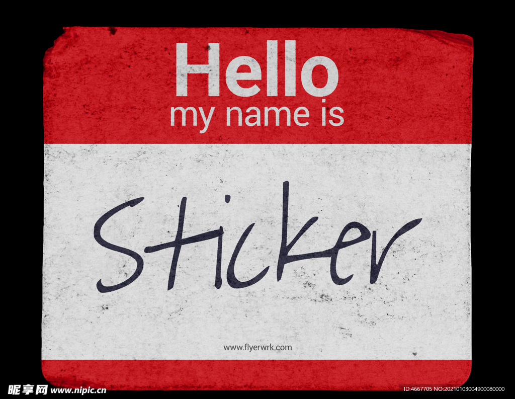 复古贴纸样机   怀旧潮流贴纸