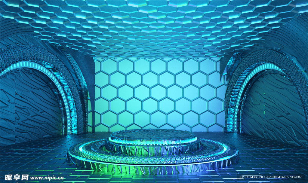 C4D 模型炫酷舞台场景