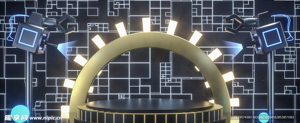 C4D 模型炫酷舞台场景