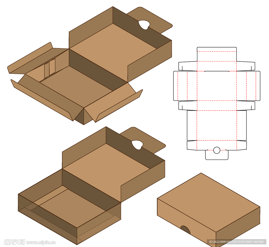 翻盖式多层纸盒包装