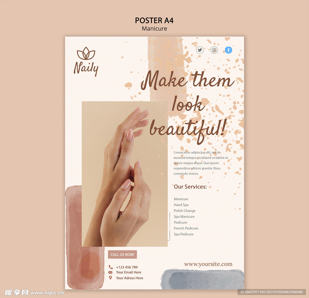 美甲海报
