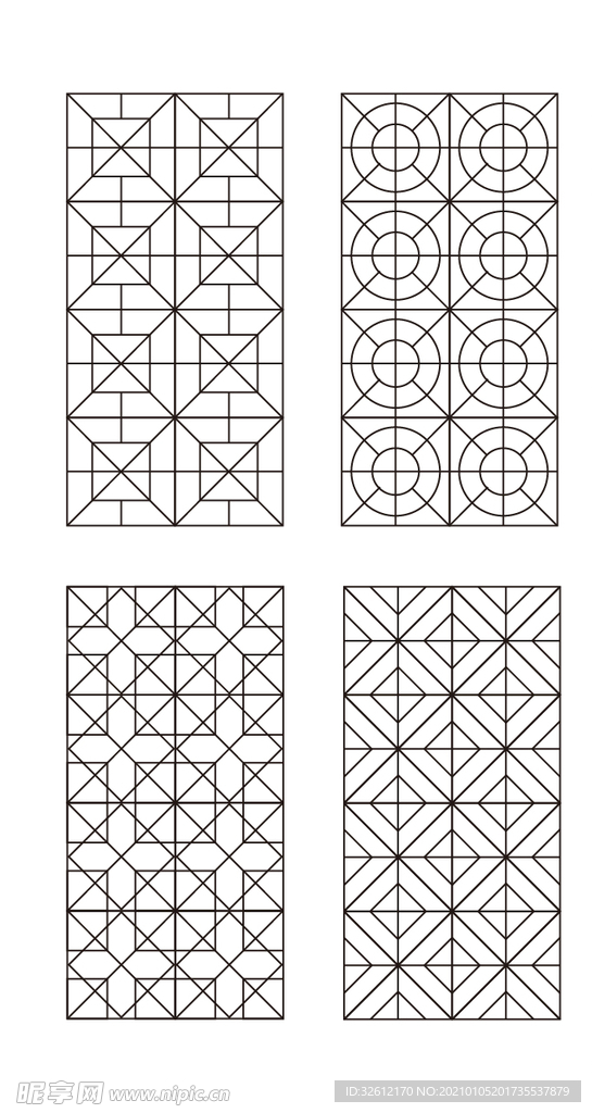 现代底纹  几何构成图案