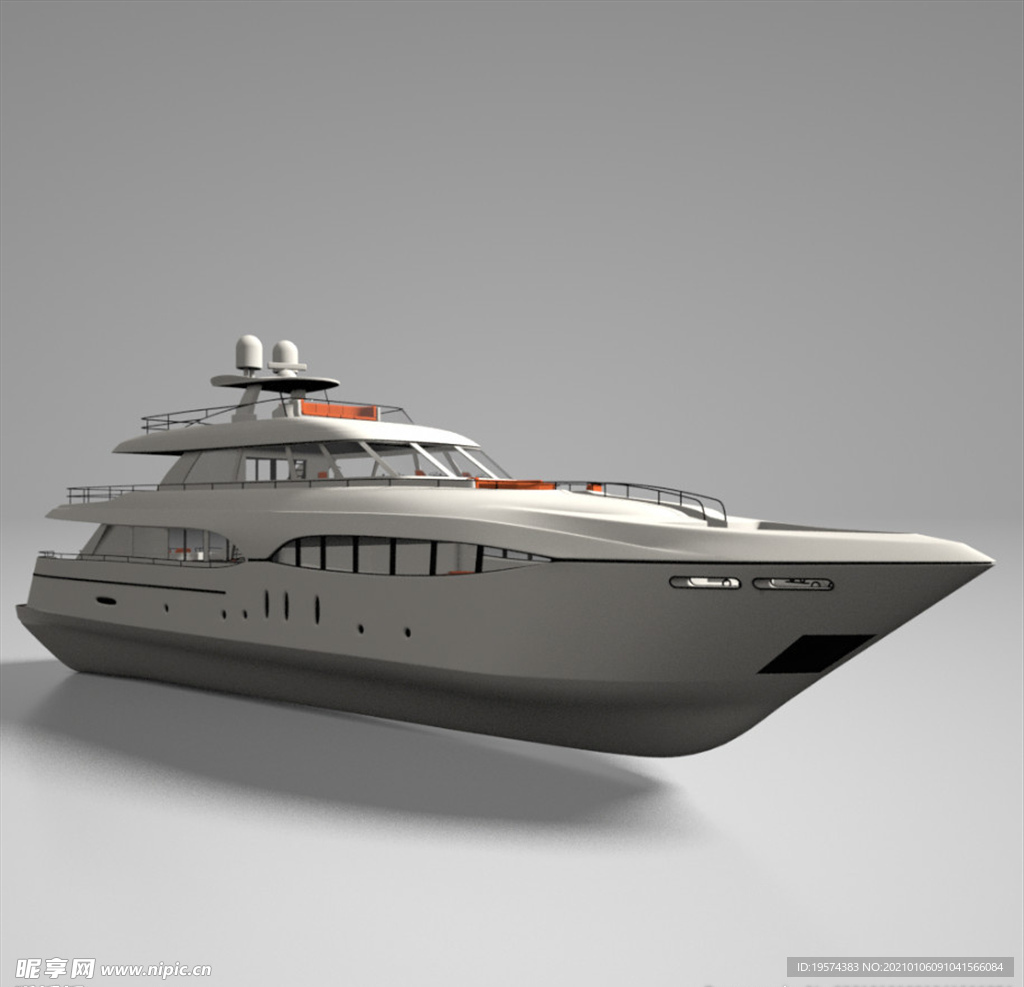 C4D模型豪华游艇