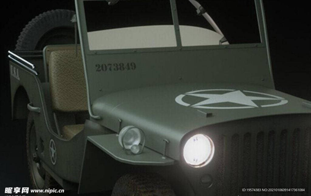 C4D模型吉普越野车