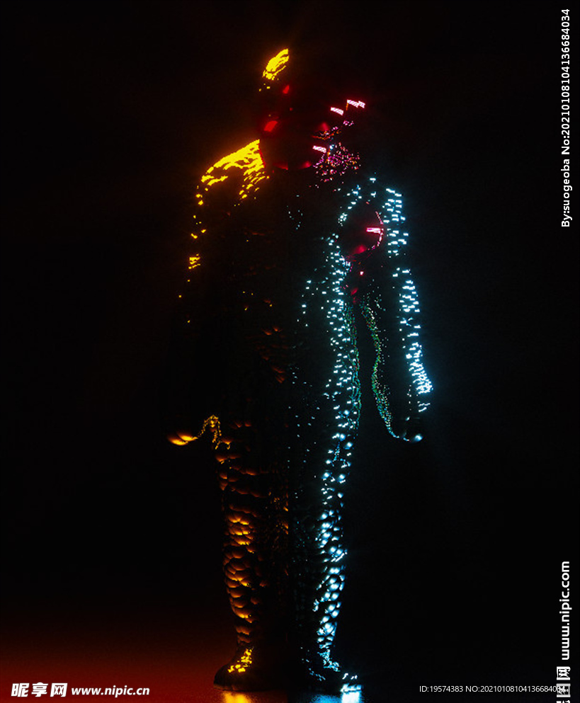 C4D模型惊悚动画人像