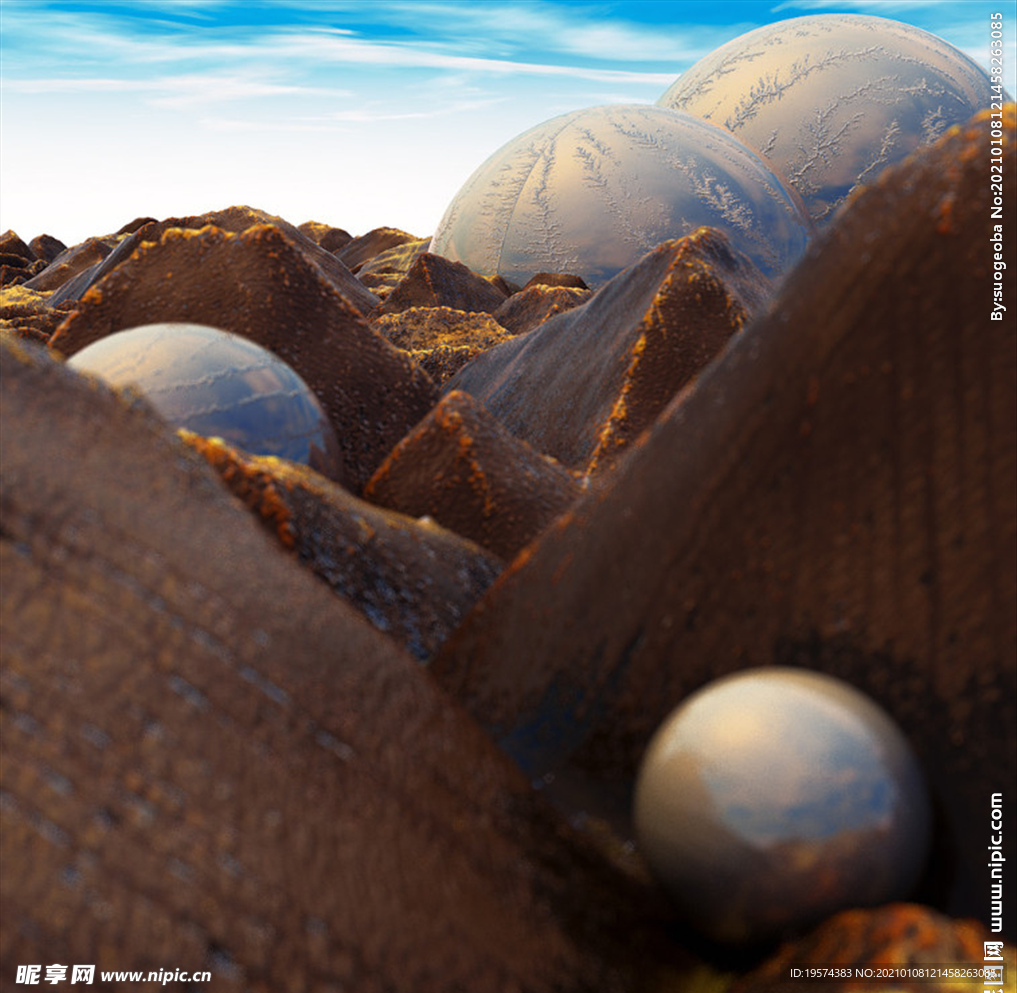 C4D模型山体