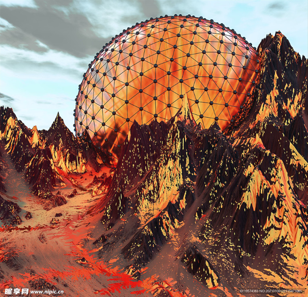 C4D模型山体