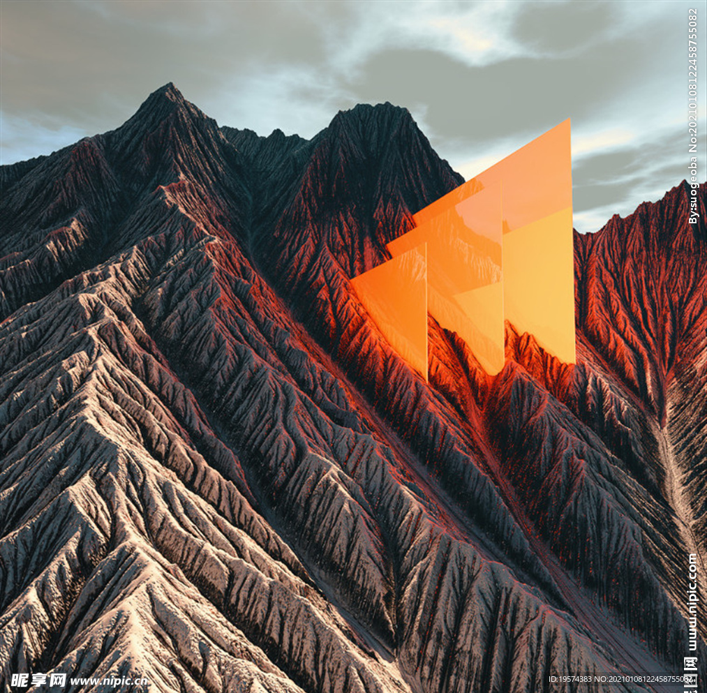 C4D模型山体