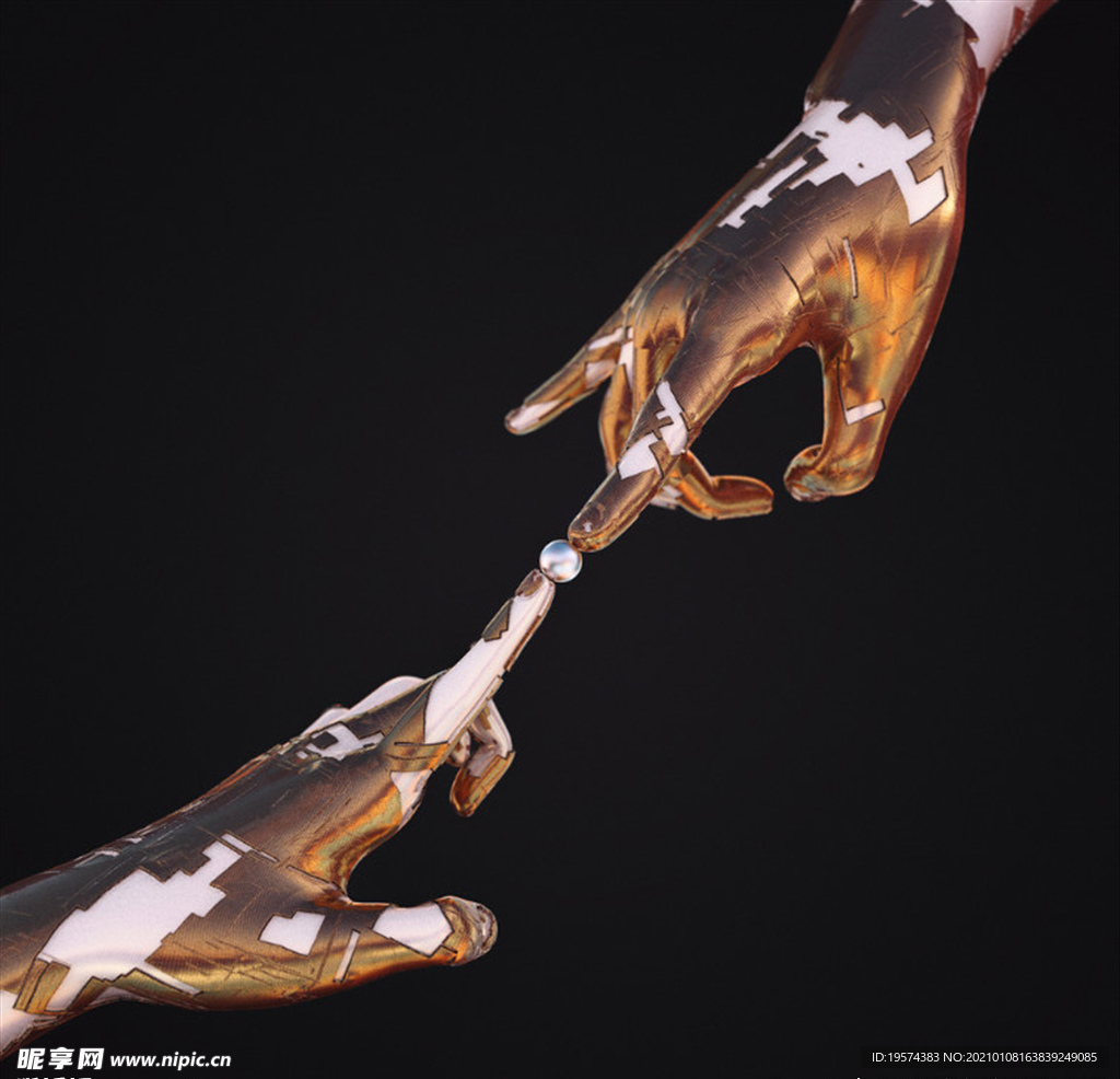 C4D模型手金属
