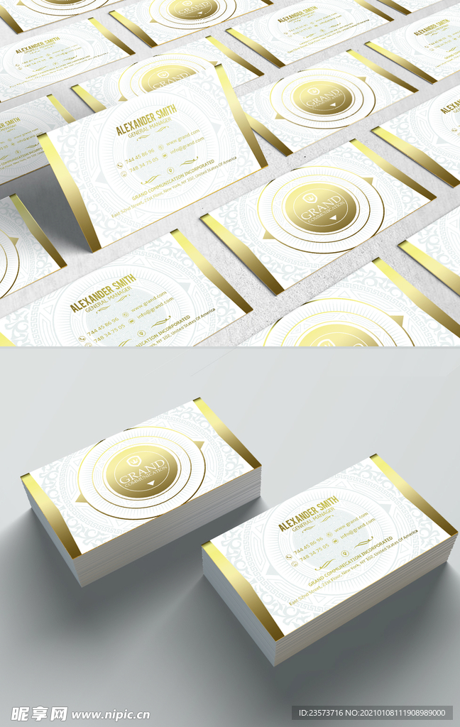 白色商务名片模板