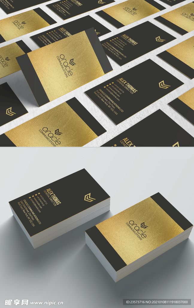 黑色商务名片模板