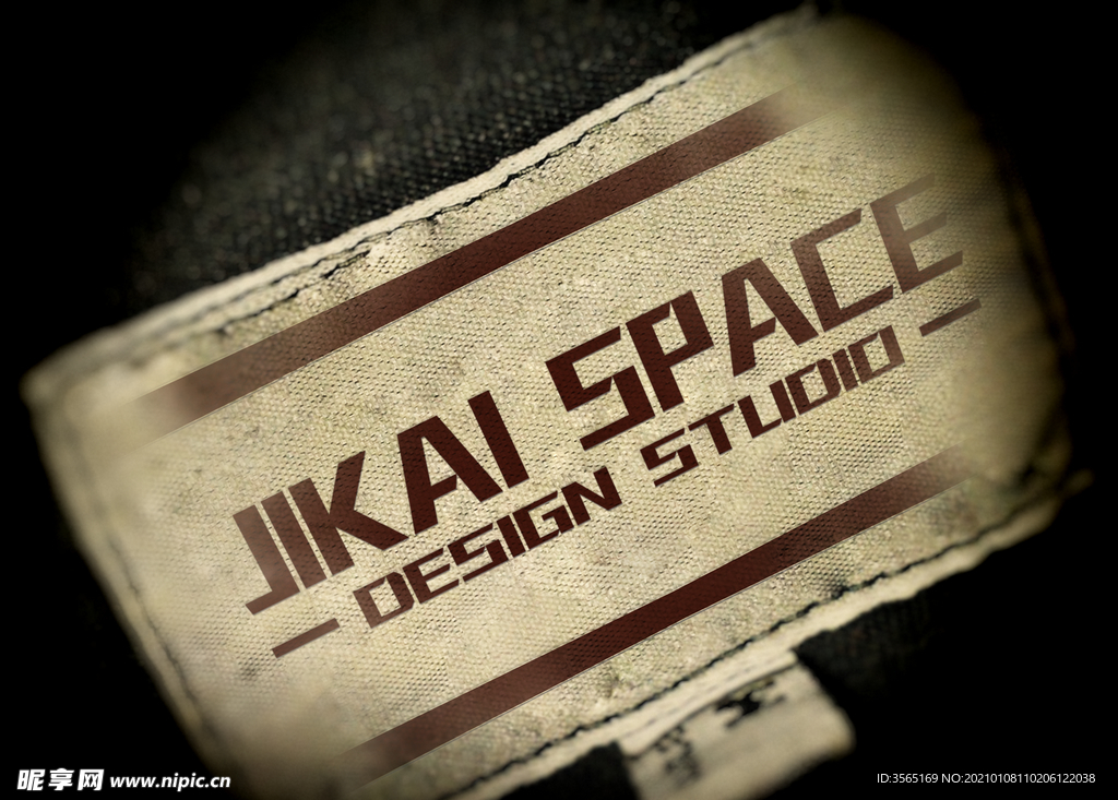 牛仔唛头logo贴图样机