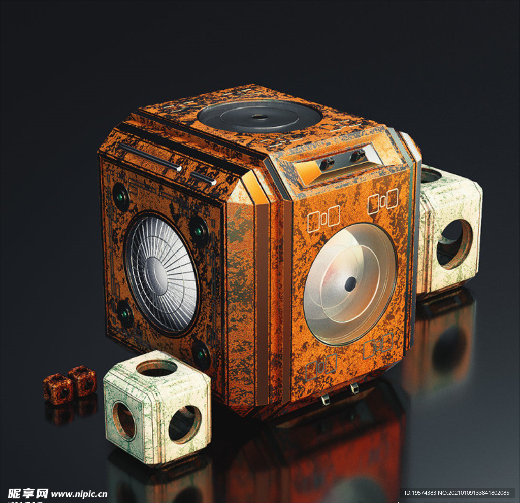 C4D模型设备零件仪器结构