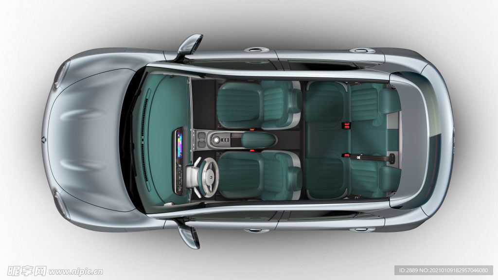 汽车俯视透视图