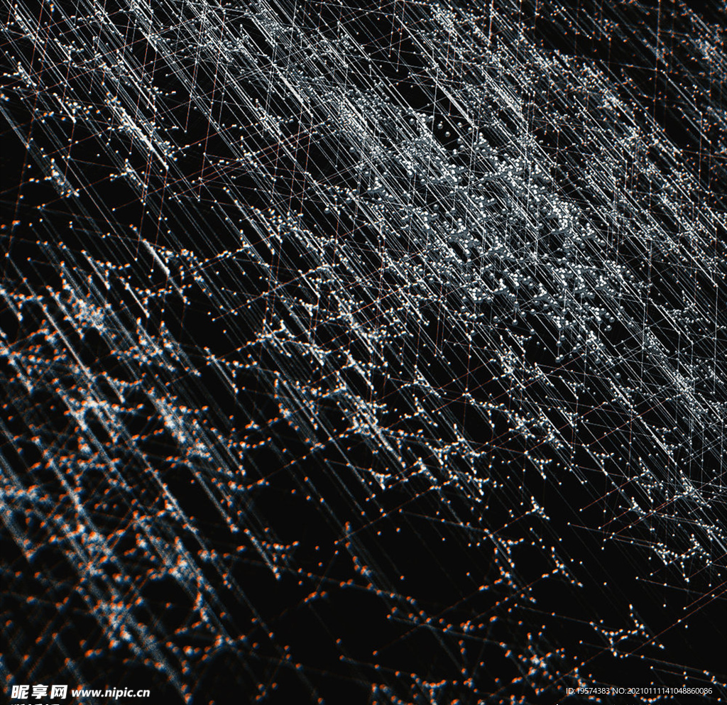 C4D模型 抽象线条科技背景