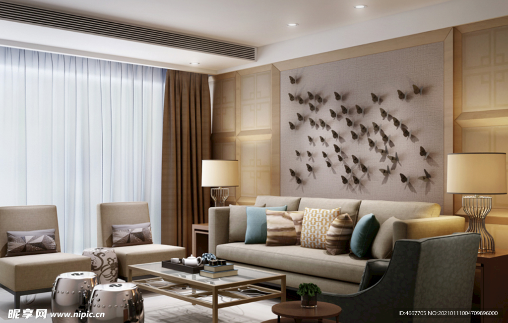 后现代客厅    家装客厅效果