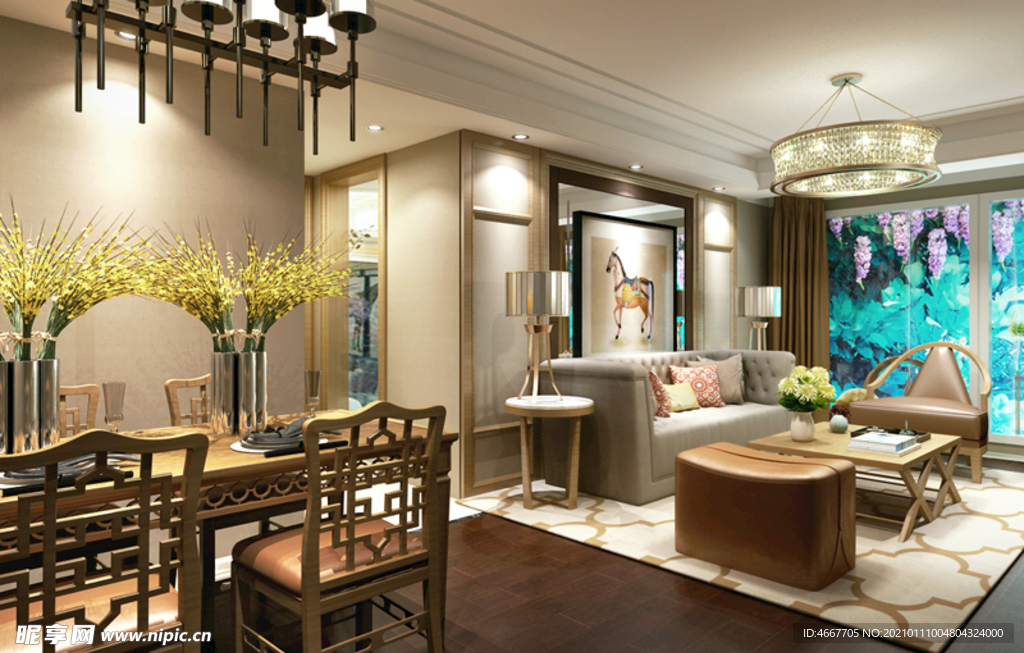 简欧式客厅    家装客厅效果