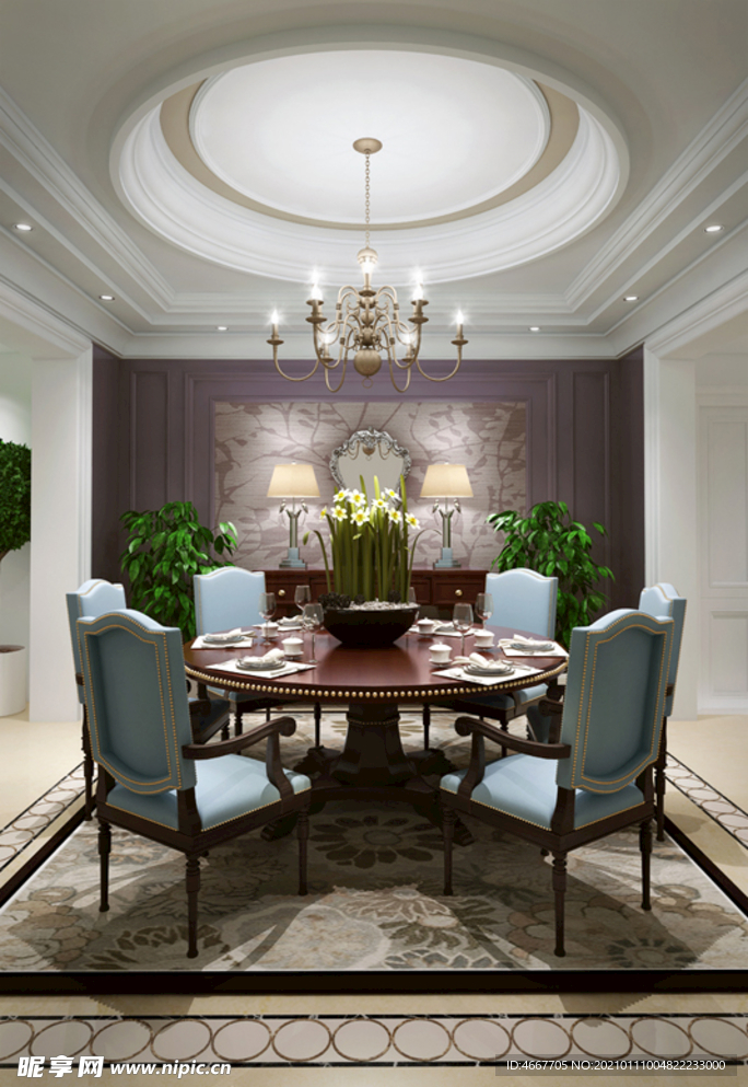简欧式餐厅    家装餐厅效果