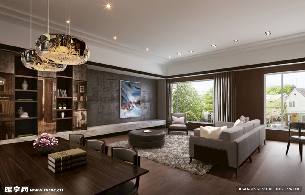 后现代客厅    家装客厅效果