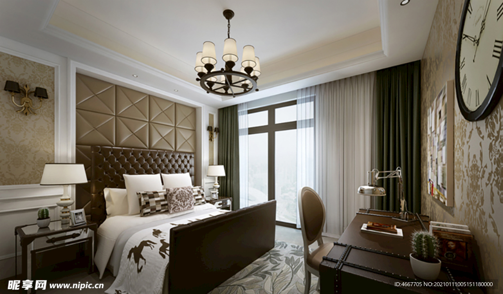 后现代卧室    家装卧室效果