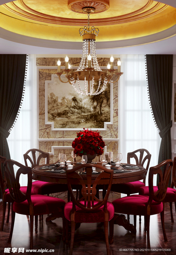 简欧式餐厅    家装餐厅效果